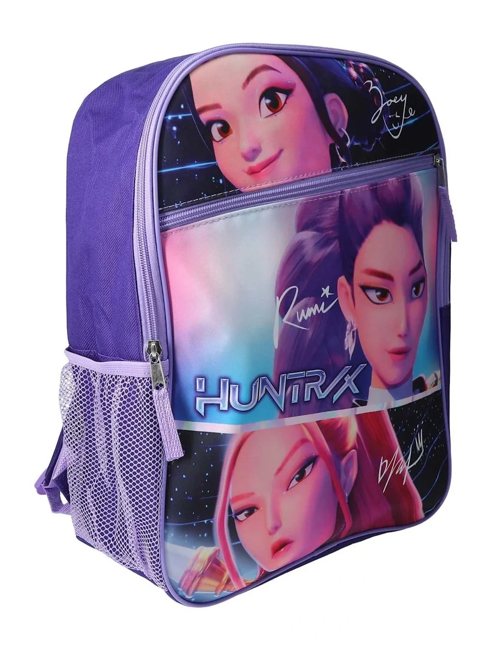 HUNTRX Character Print Kids Backpack in Purple and Pink FB2